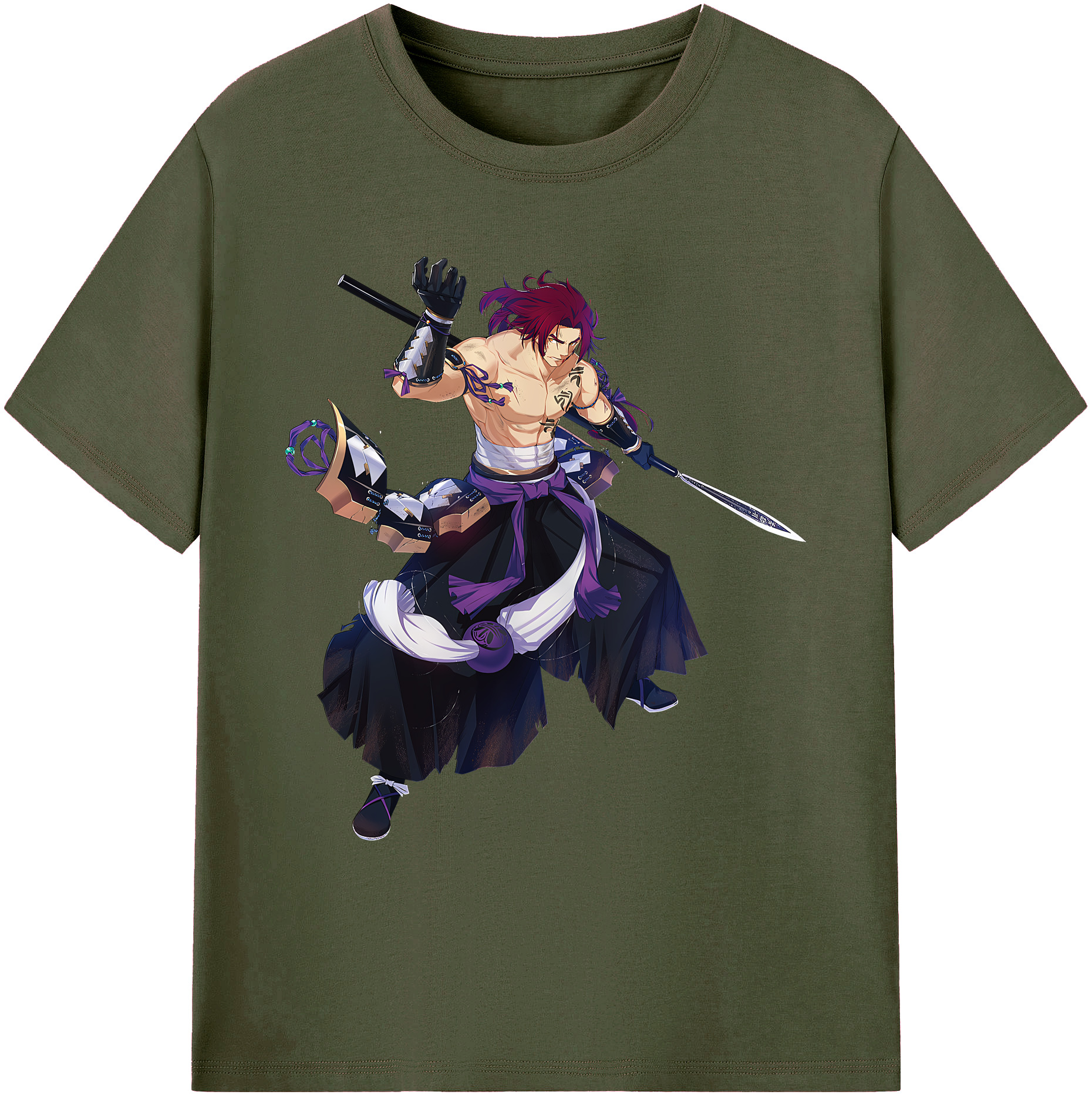 （画像用） 刀剣乱舞 Touken Ranbu 綿100％ メンズ半袖Tシャツ｜肌触りやわらか＆通気性